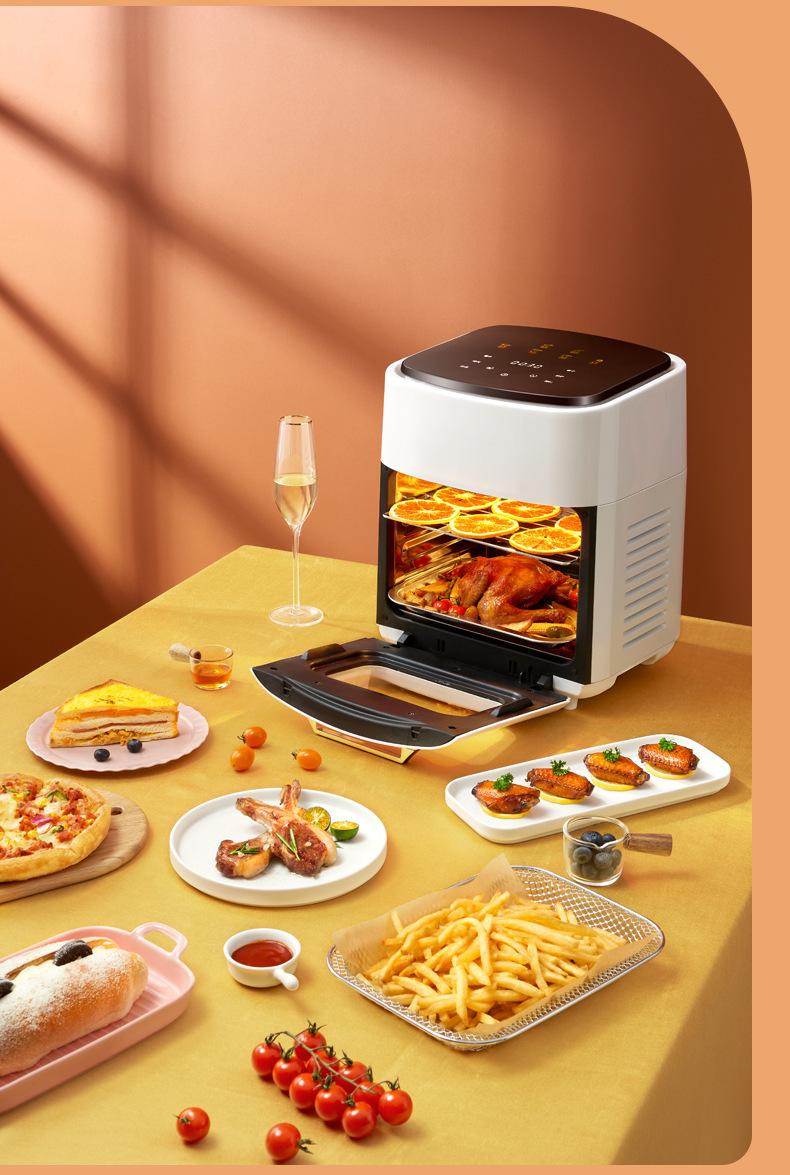 Multifunct Electric fryer Deep Fryers Without Oil Hot Air Fryer Oil-Free Fryer 15L French Fries Toaster Dehydrators Baking Oven