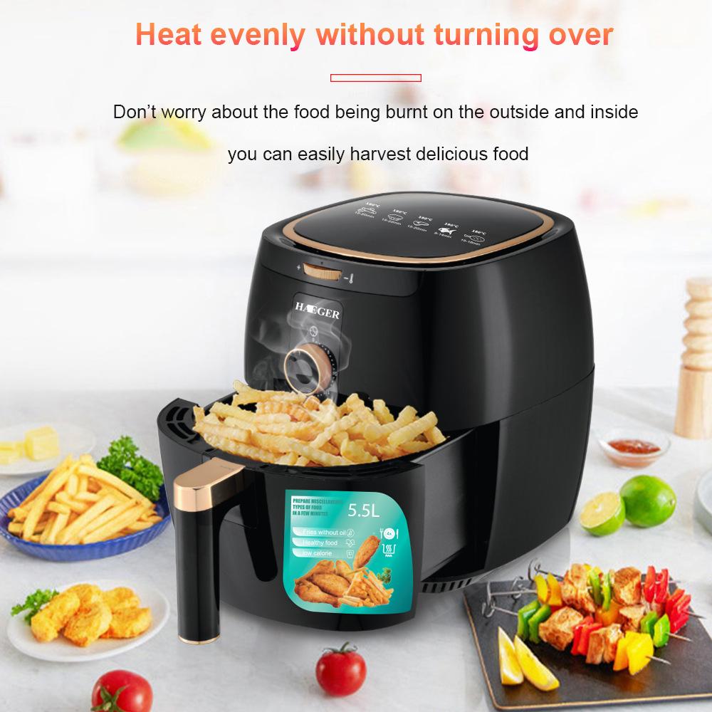 5.5L Multicooker Smart Air Fryer without Oil Home Cooking Deep Fryer Dehydrators Convection oven Classical Kitchen Appliances