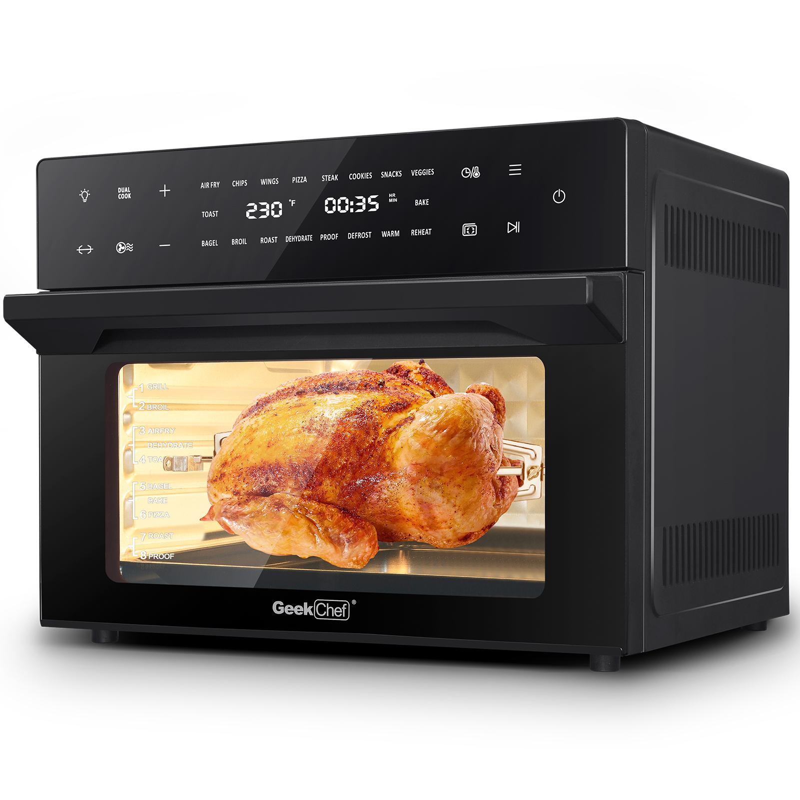 31QT Air Fryer Toaster Oven Combo, with Extra Large Digital LED Screen Capacity Countertop Oven, Family Size, 18-in-1 Air Oven