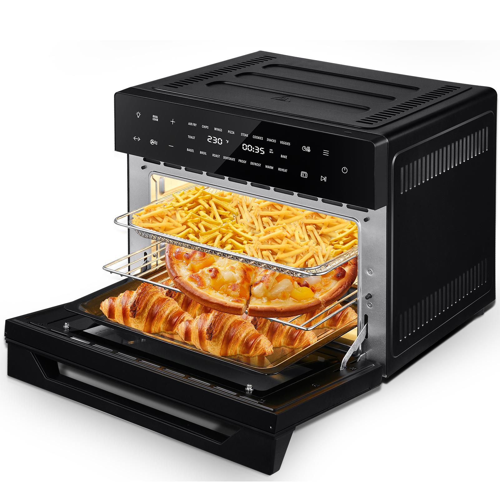31QT Air Fryer Toaster Oven Combo, with Extra Large Digital LED Screen Capacity Countertop Oven, Family Size, 18-in-1 Air Oven