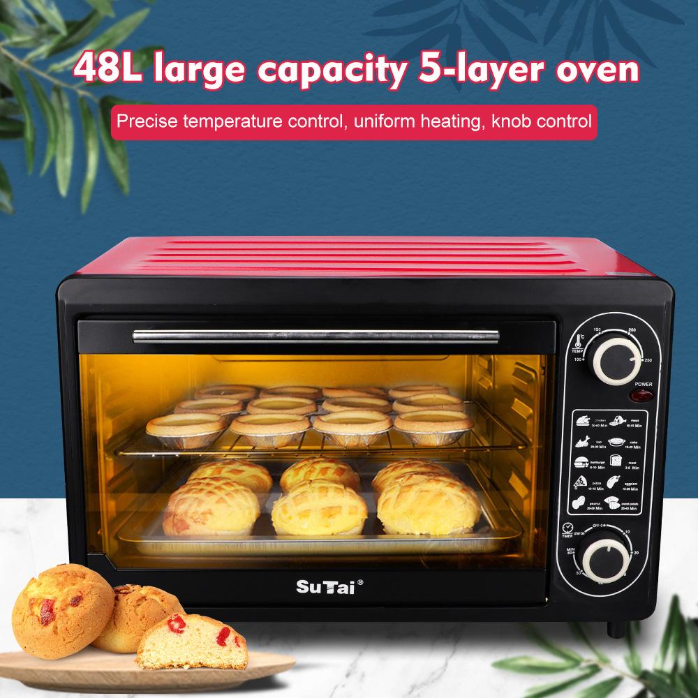 Mechanical Electric Oven 48L 2200W Air Fryer Electric Stove Electric Grill Bread Maker Toaster Pizza Home Appliance Dehydrators