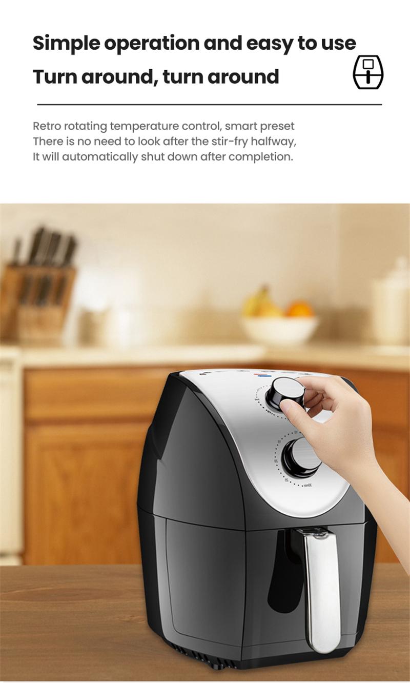 4.8L Electric Air Fryer 1500W Oil Free Health Deep Fryer Oven Household Large Capacity Chicken Wing Fries Machine Air Fryer