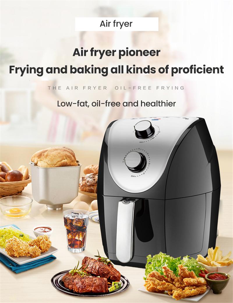 4.8L Electric Air Fryer 1500W Oil Free Health Deep Fryer Oven Household Large Capacity Chicken Wing Fries Machine Air Fryer