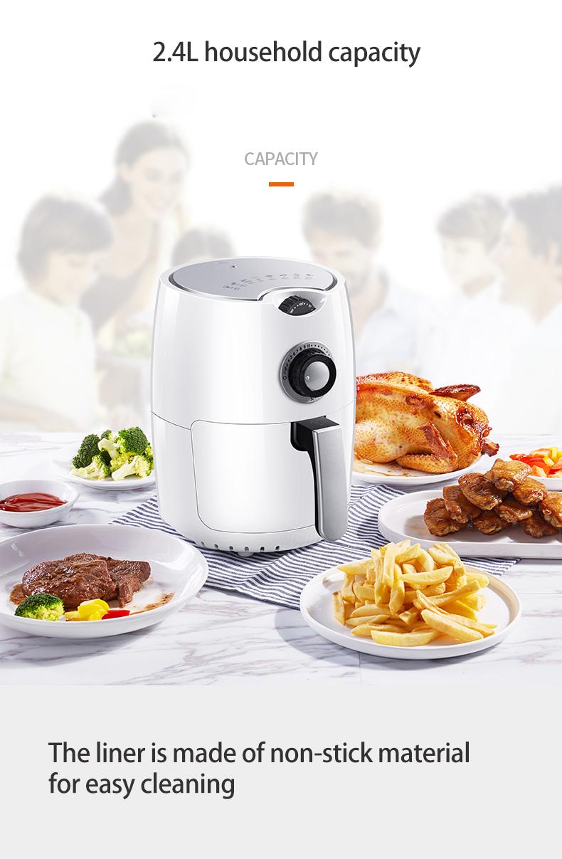 KONKA Air Fryer 2.2L Multifunction Air Fryer Chicken Oil Free Health Fryer Pizza Cooker Smart Touch LCD Electric Deep Airfryer