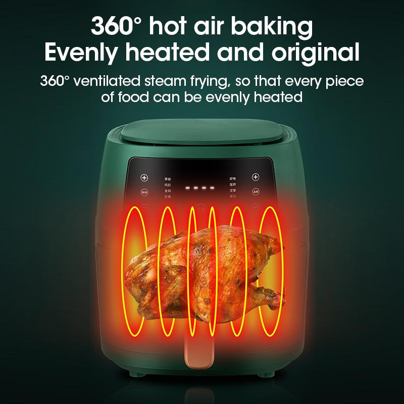 Kitchen Accessories Multifunct Oil-Free Air Fryer 5L French Fries Electric Oven 2400W Toaster Fryer Without Oil Hot Air Fryer