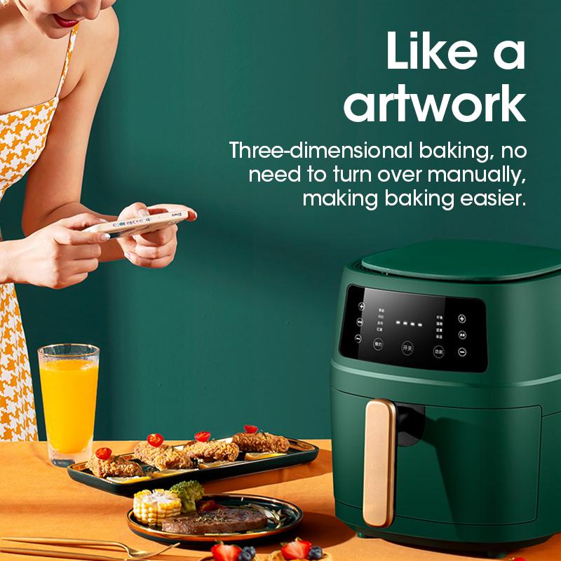 Kitchen Accessories Multifunct Oil-Free Air Fryer 5L French Fries Electric Oven 2400W Toaster Fryer Without Oil Hot Air Fryer