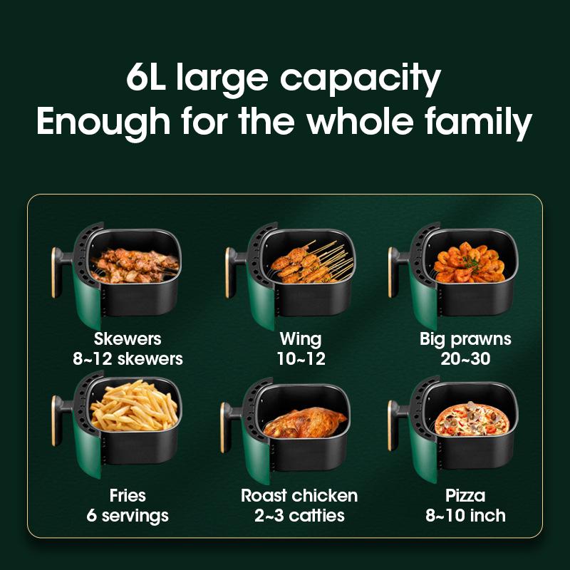 Kitchen Accessories Multifunct Oil-Free Air Fryer 5L French Fries Electric Oven 2400W Toaster Fryer Without Oil Hot Air Fryer