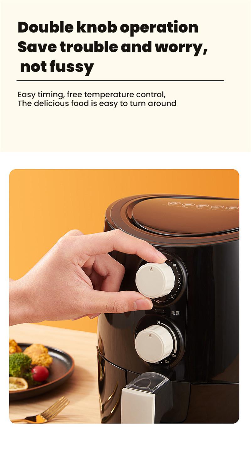 3L Smart Air Fryer Oven Electric Deep Fryer without Oil Home Toaster Rotisserie Dehydrator 360°Baking French Fries Machine