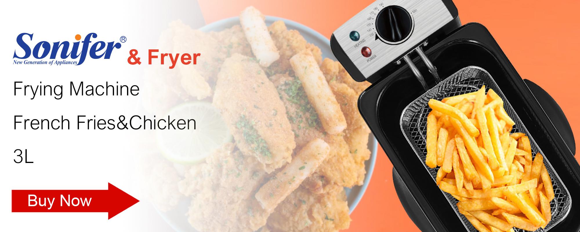 Sonifer 4.2L Air Fryer Without Oil Oven 360°Baking LED Touchscreen Electric Deep Fryer 1400W Nonstick Basket Kitchen Cooking Fry