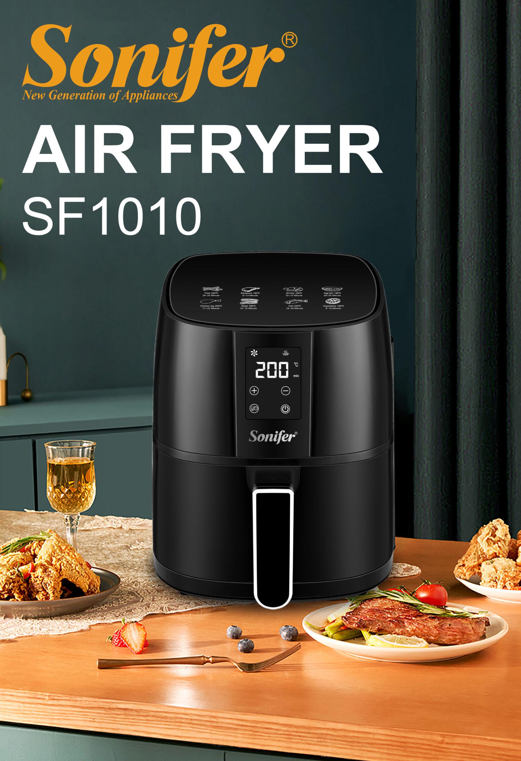 Sonifer 4.2L Air Fryer Without Oil Oven 360°Baking LED Touchscreen Electric Deep Fryer 1400W Nonstick Basket Kitchen Cooking Fry