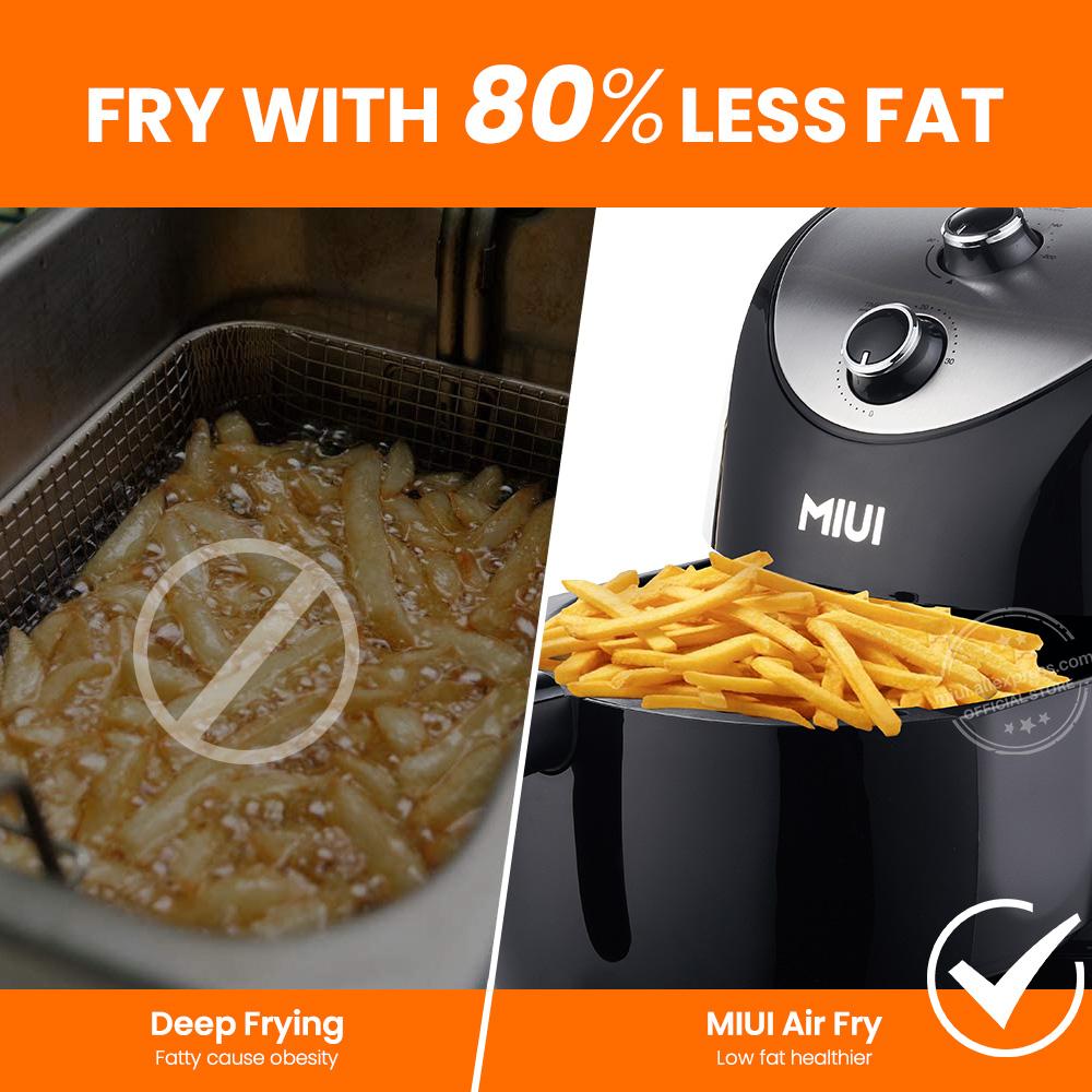 MIUI 5L/5.6QT Air Fryer with Mechanical Control, Hot Electric Oven Oilless Cooker wtih Large Capacity for Whole Chicken, 2022New