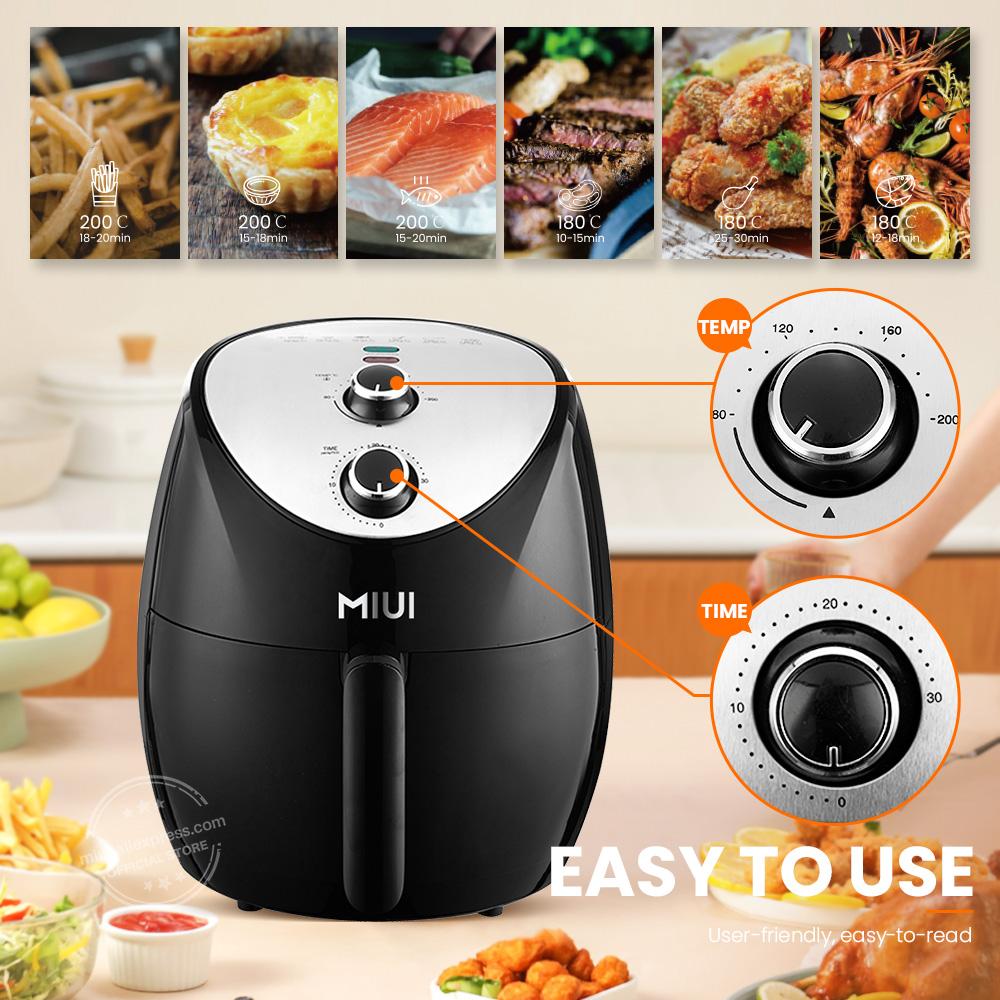 MIUI 5L/5.6QT Air Fryer with Mechanical Control, Hot Electric Oven Oilless Cooker wtih Large Capacity for Whole Chicken, 2022New