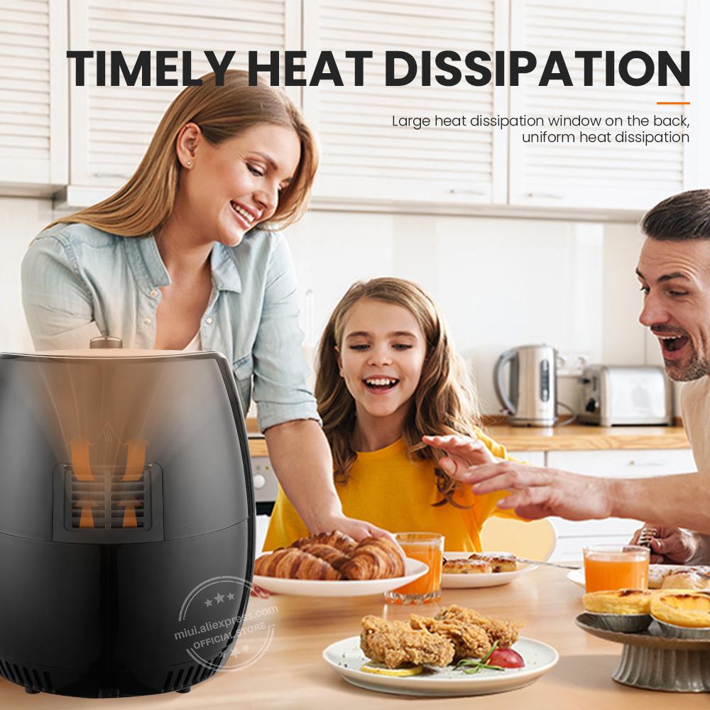 MIUI 5L/5.6QT Air Fryer with Mechanical Control, Hot Electric Oven Oilless Cooker wtih Large Capacity for Whole Chicken, 2022New