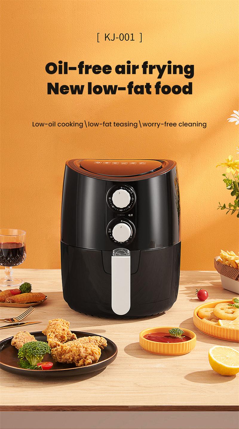 Household Electric Air Fryer 3L Kitchen Intelligent Electric Fryer Multifunction Electric Deep Fryer Without Oil French Fries