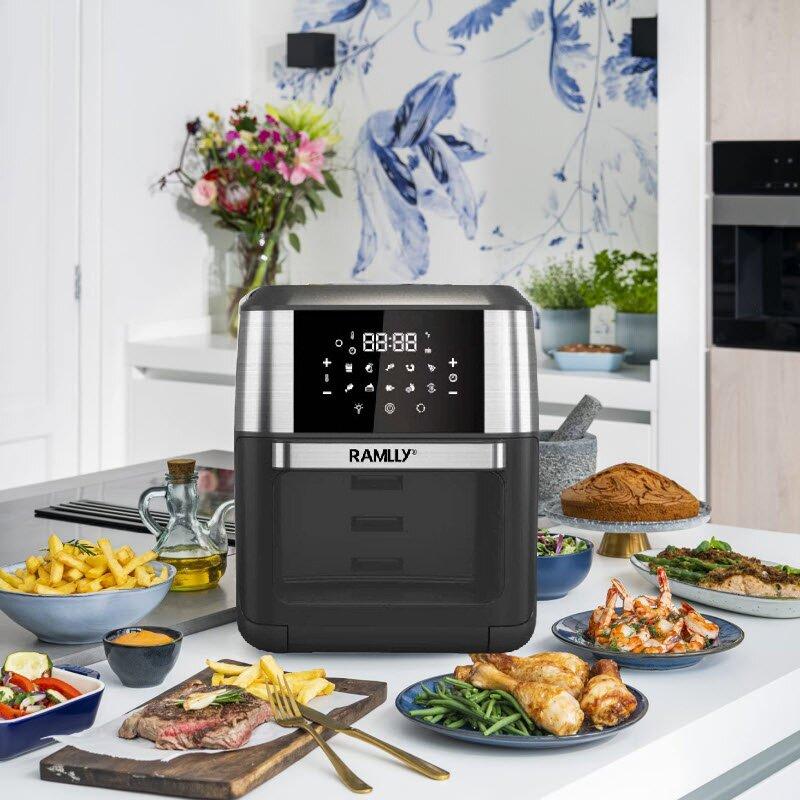 Multicooker 12L Oil-free Air Fryer Accessories 1700W 220V Electr Fryer Without Oil Toaster Oven Dehydrators Hot Air Fryer Basket