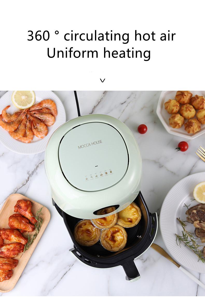 JAS0044 British Mocca Air Fryer Household Large Capacity Automatic Multi-function Oil-free Electric Fryer Smart Fries Machine