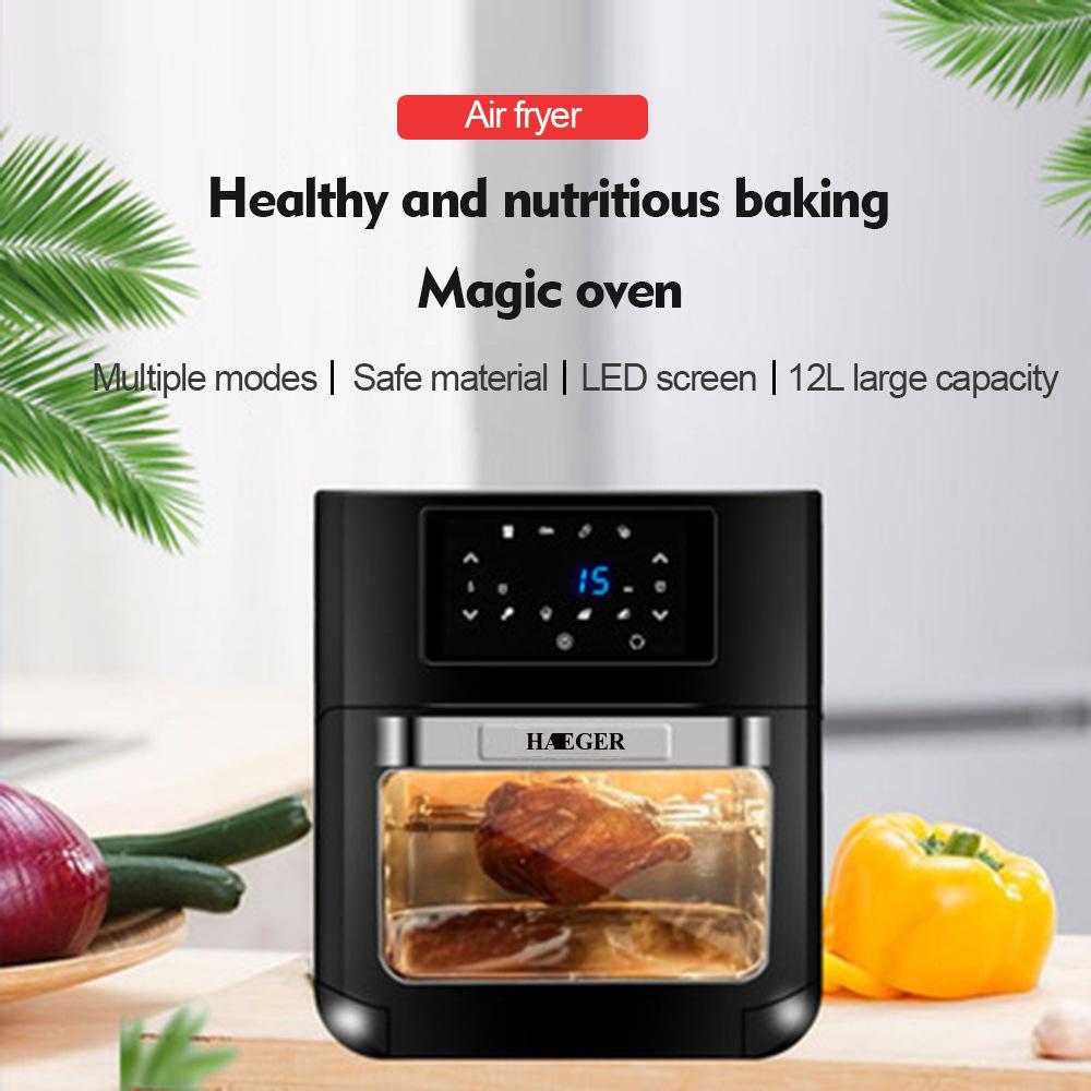 Multifunctional 12L oil-free Air Fryer without oil electric oven Dehydrator Convection Oven Presets Fry Roast Kitchen Appliances
