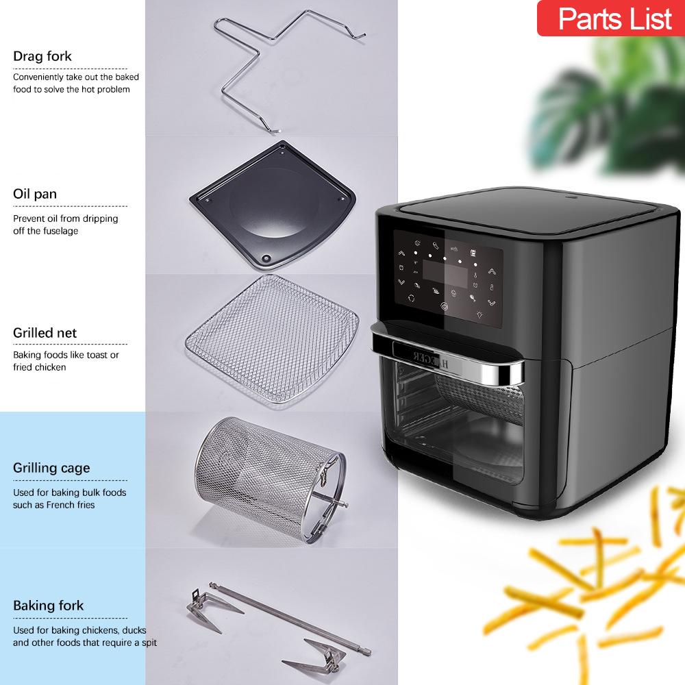 Multifunctional 12L oil-free Air Fryer without oil electric oven Dehydrator Convection Oven Presets Fry Roast Kitchen Appliances
