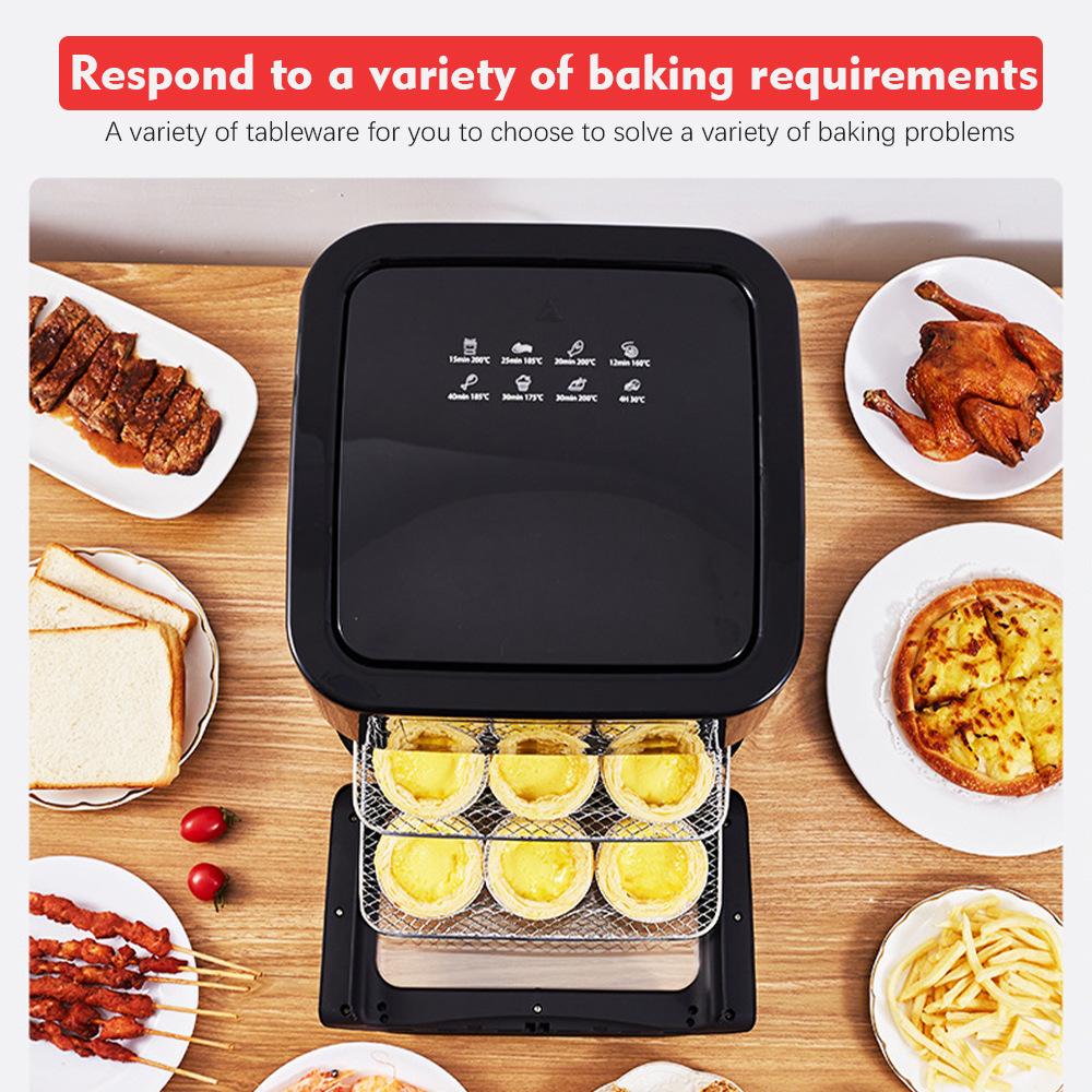 Multifunctional 12L oil-free Air Fryer without oil electric oven Dehydrator Convection Oven Presets Fry Roast Kitchen Appliances