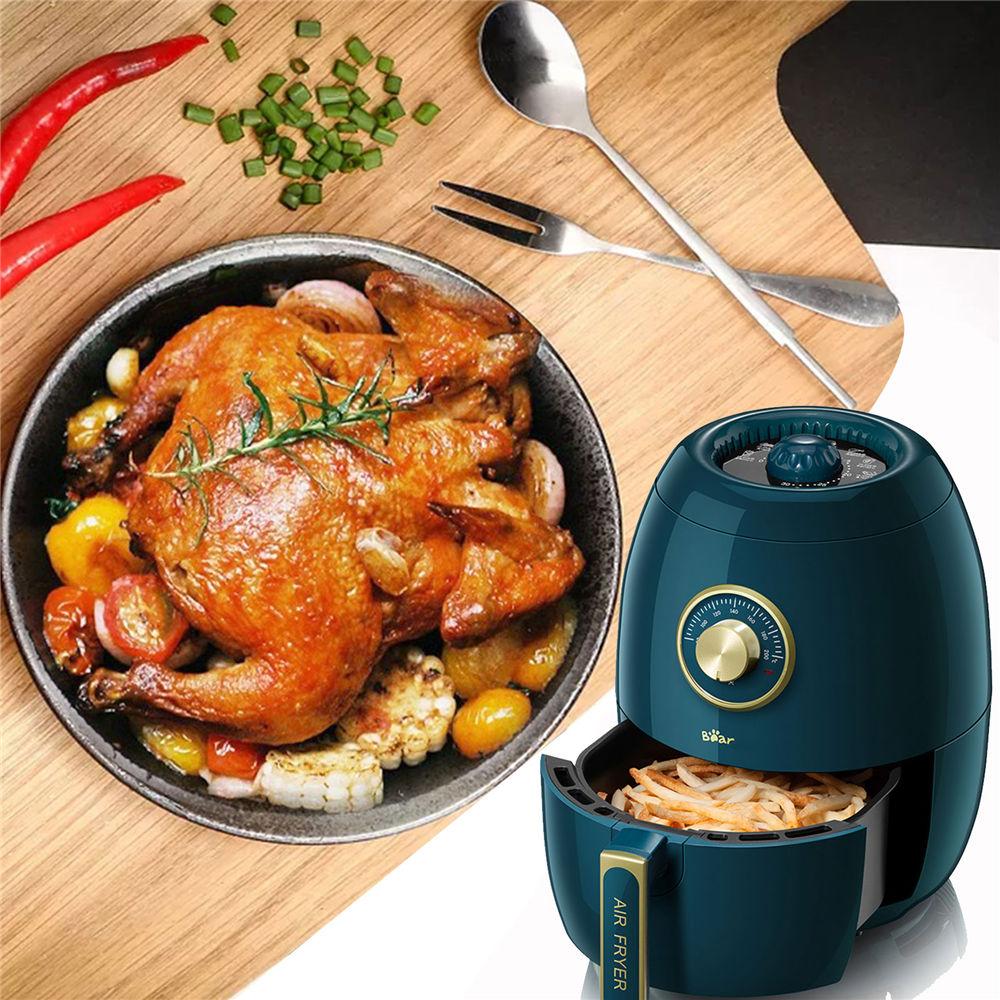 Bear 3L Air Fryer 1350W Electric Deep Fryers Adjustable Timing For Cake French Fries Cooker Oil Free Health Fryer