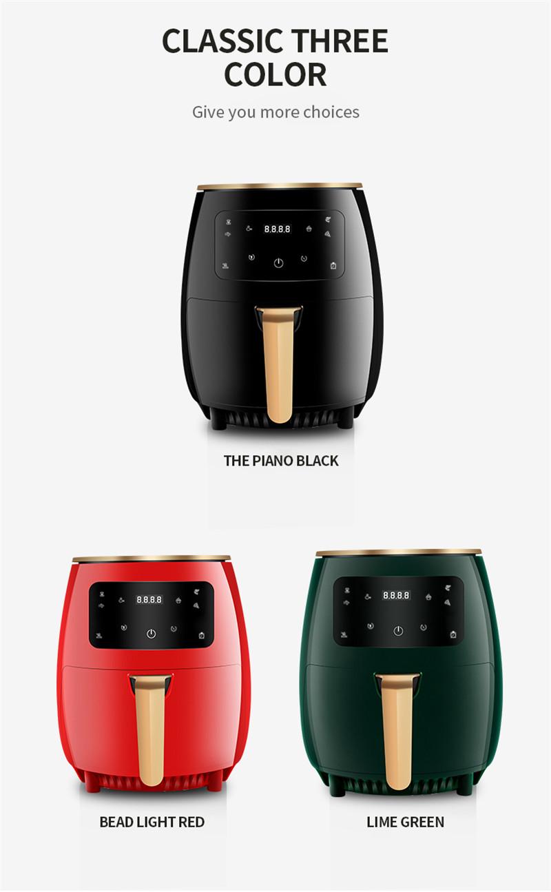 4.6L Electric Smart Air Fryer Oven 360°Baking LED Touchscreen Deep Fryer without Oil Top Configurations French Fries Machine