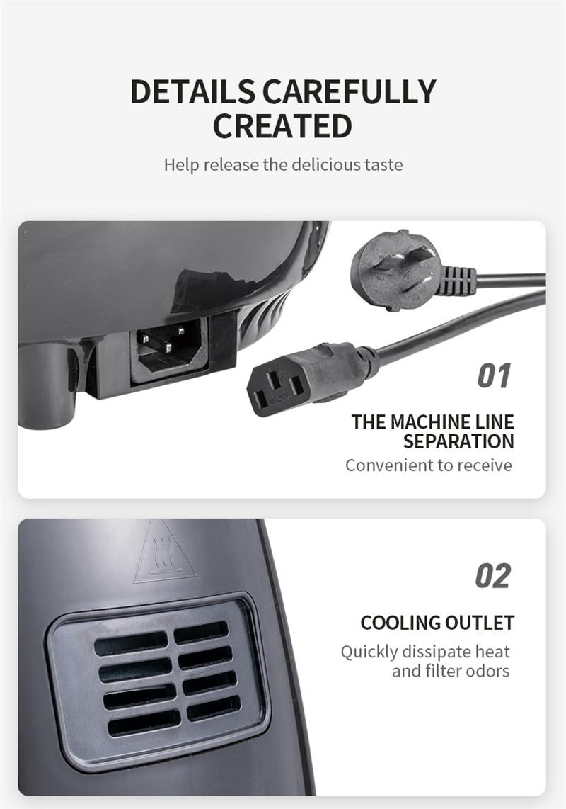 4.6L Electric Smart Air Fryer Oven 360°Baking LED Touchscreen Deep Fryer without Oil Top Configurations French Fries Machine