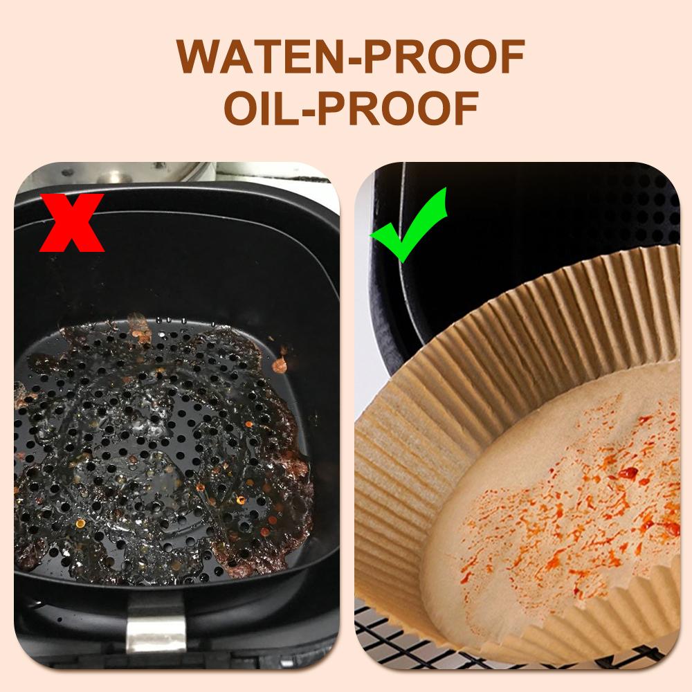 Disposable Air Fryer Parchment Paper Liner Oil-proof Water-proof Paper Tray Non-Stick Baking Mat for Roasting Oven Microwave