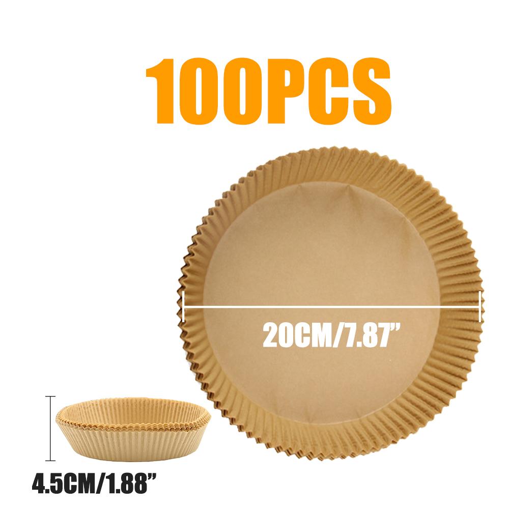 Disposable Air Fryer Parchment Paper Liner Oil-proof Water-proof Paper Tray Non-Stick Baking Mat for Roasting Oven Microwave