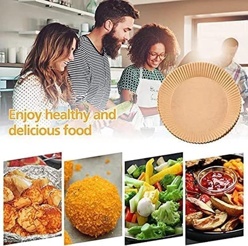 Air Fryer Special Paper High Temperature Oil-absorbing Paper Food Pad Paper Baking Disposable Home Baking Oven Air Fryer Pad