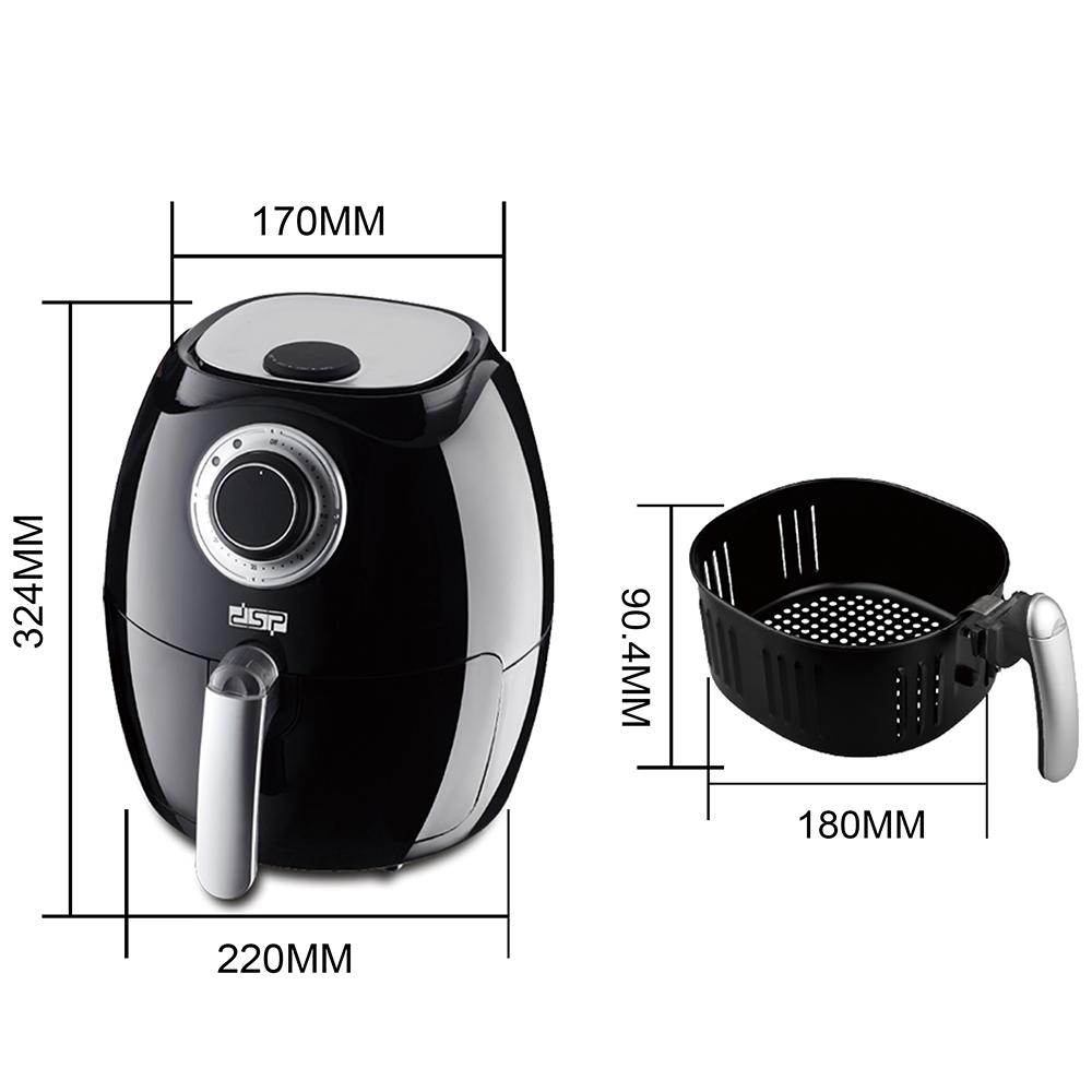 1350W 2.6L Health Fryer Without Oil Oven Cooker Multi-function Smart Air Fryer Oil Free Chicken Fryer French Fries Frying Pot