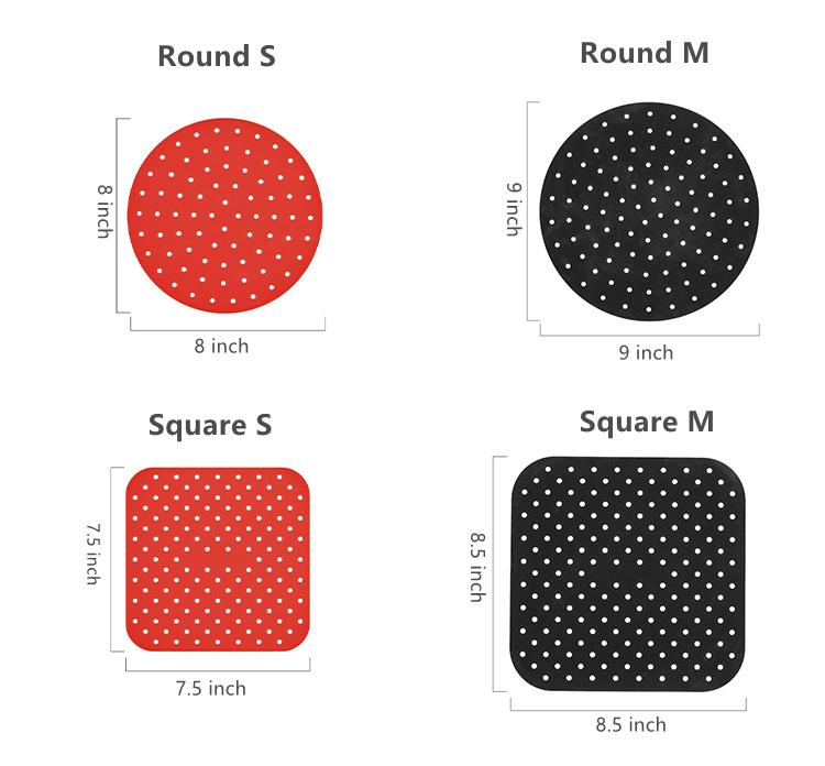 Silicone Air Fryer Pads Non-Stick Steamer Pad Baking Inner Liner Airfryer Reused To Prevent Food Sticking Kitchen Tool Dropship
