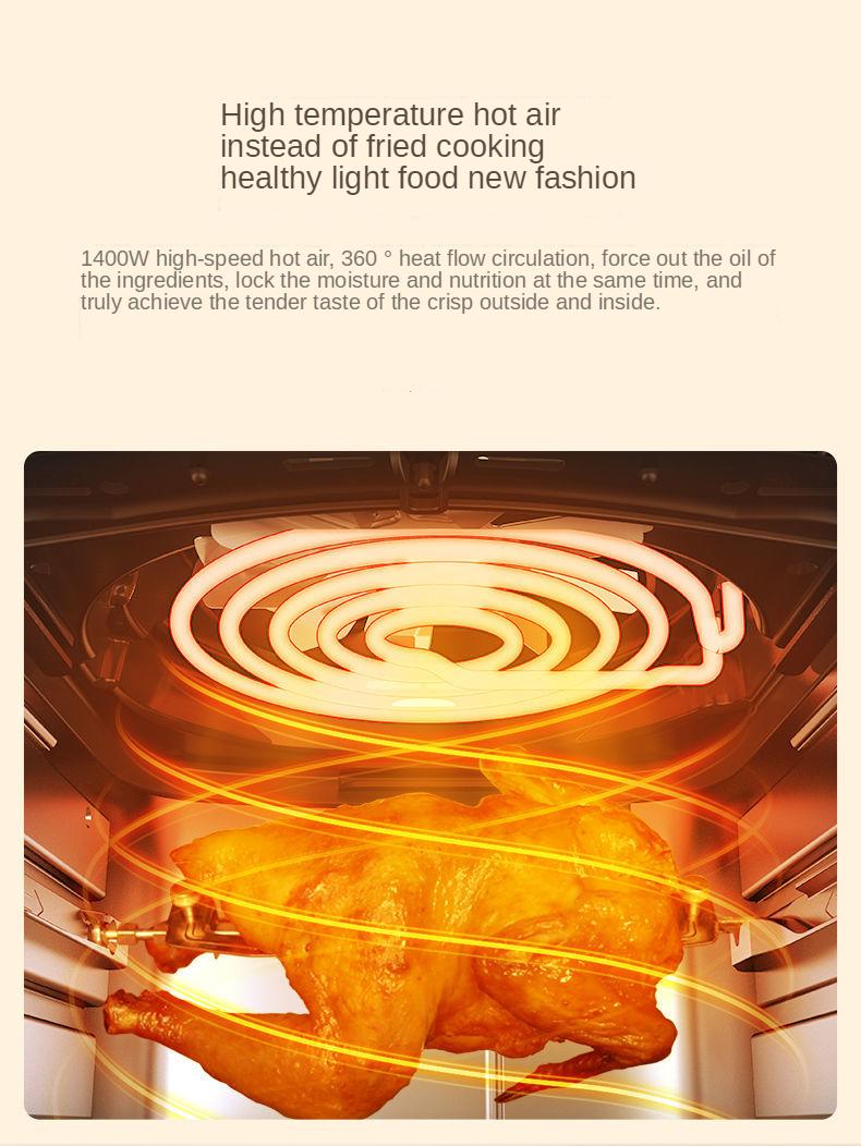 Xiao Mi You Ping visual multifunctional air fryer household large capacity intelligent oil-free heat insulation anti-hot