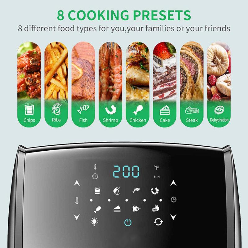 14L 2000W Electric Smokeless Hot Oven Cooker Air Fryer Toaster Oven With Digital Touch Screen For Toast Bake Roast Rotisserie