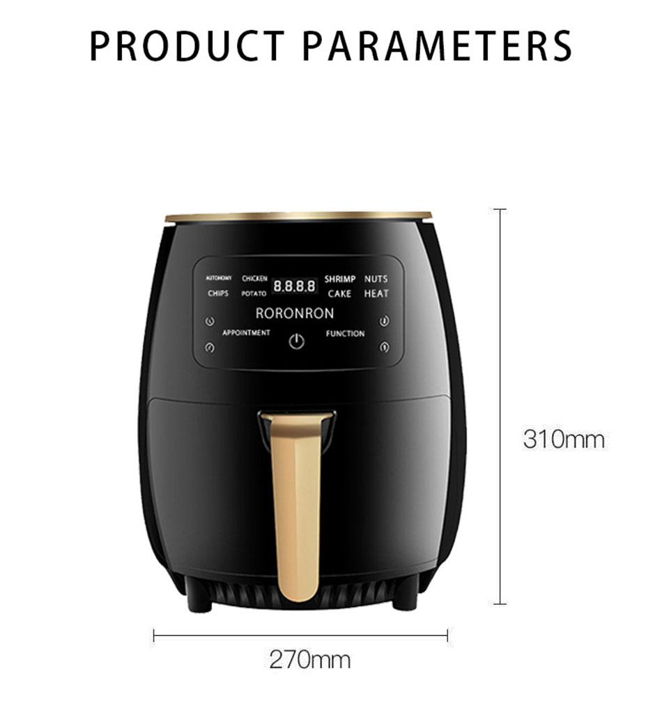 1500W 4.5L Electric Air Fryer Oven Intelligent Deep Airfryer without Oil Home Healthy Air Fryer 360° Baking Cooker