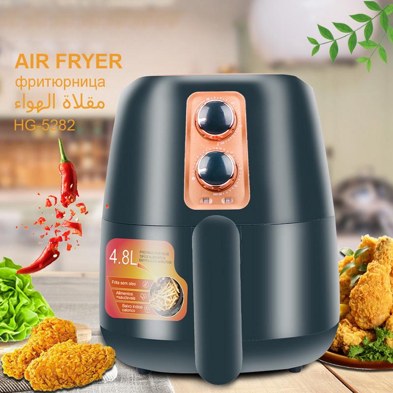 HAEGER Household Intelligent 4.8L Air Fryer Large Capacity Intelligent Smoke-free French Fries Electric Fryer Oil-Free EasyClean