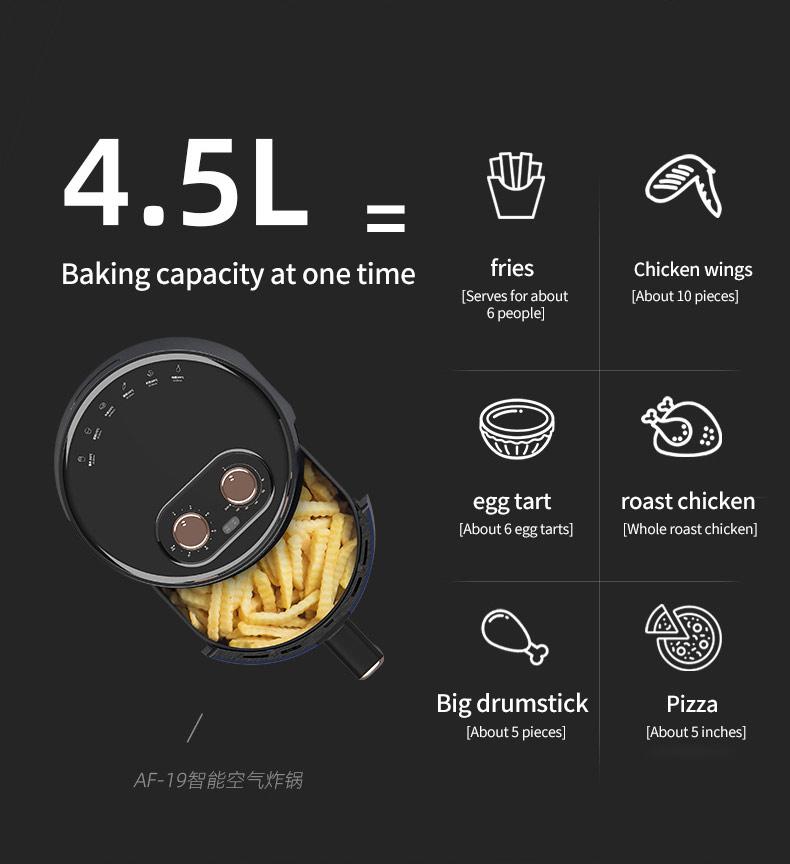 Monda 4.5L Air Fryer Without Oil Home Cooking New Multifunctional Intelligent Electric Oven Fryer Gift