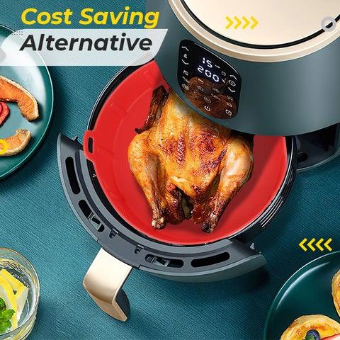 Air Fryer Pot Silicone Tray BPA Free BBQ Barbecue Pad Plate Airfryer Oven Baking Mold Pot Food Safe Reusable Kitchen Accessory