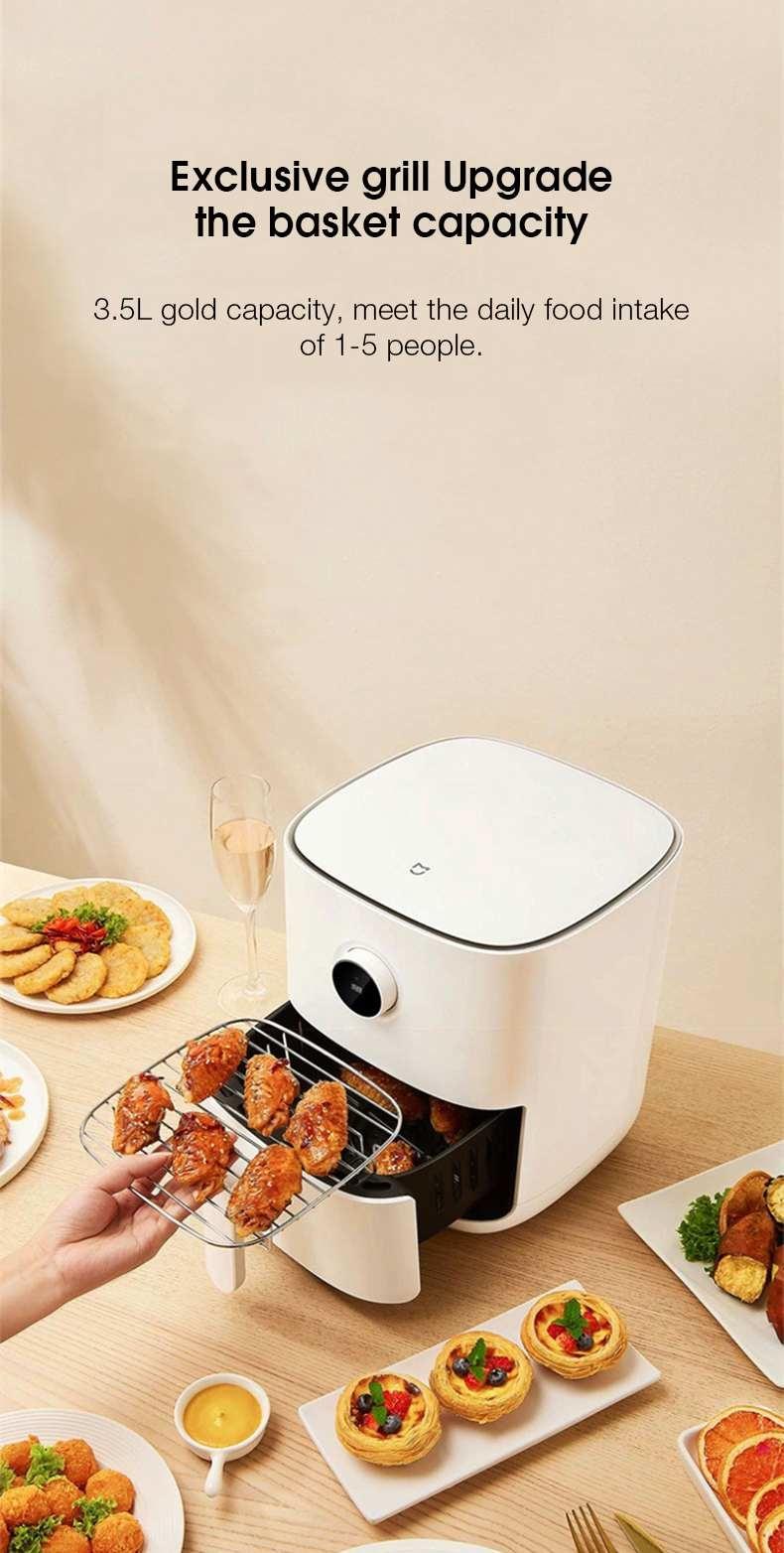 XIAOMI Mijia MAF01 3.5L Smart Air Fryer oven 360Baking OLED Screen Support Mijia App Control Electric Air Fryer Without Oil