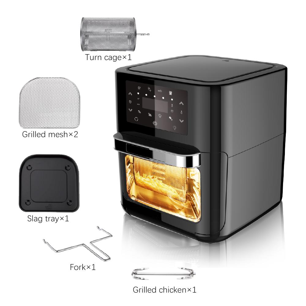 12L 1700W Touch-Screen Air Fryer without Oil Large Capacity Deep Fryer Oven Convection oven hot air Baking Cooker