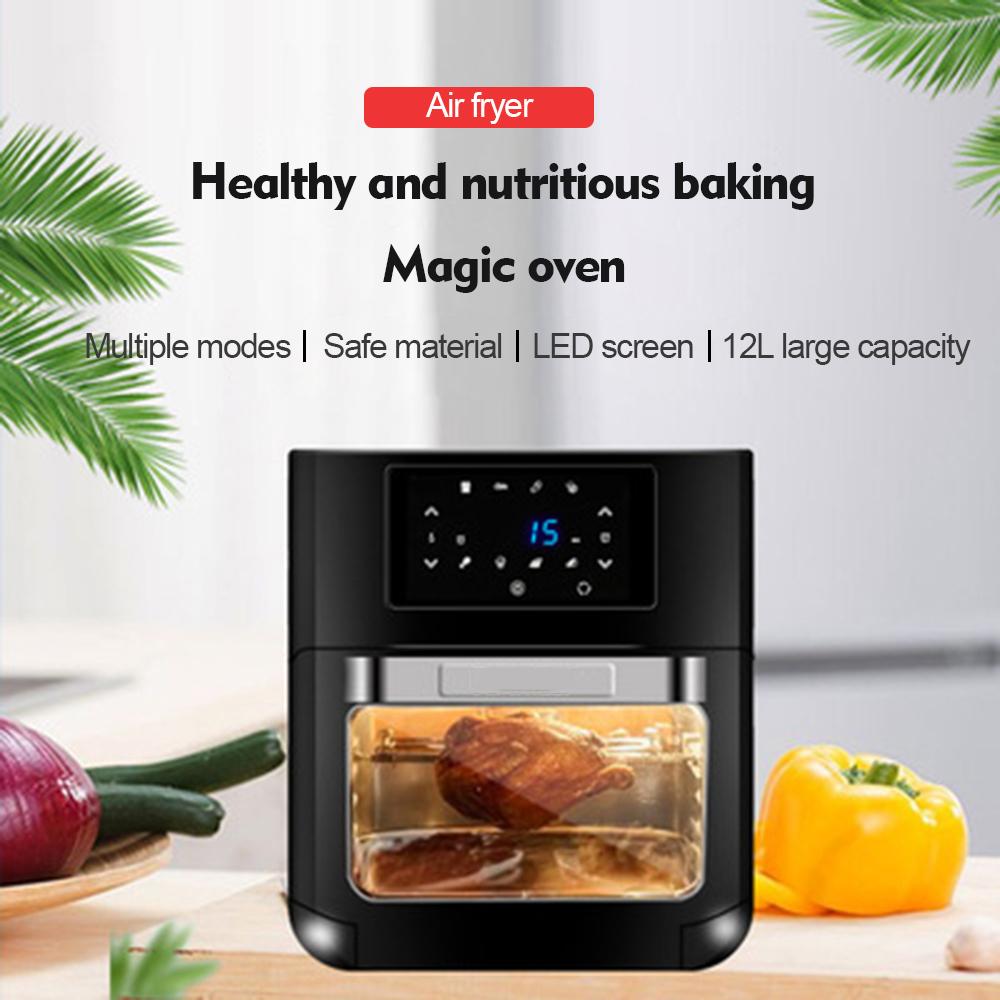 12L 1700W Touch-Screen Air Fryer without Oil Large Capacity Deep Fryer Oven Convection oven hot air Baking Cooker