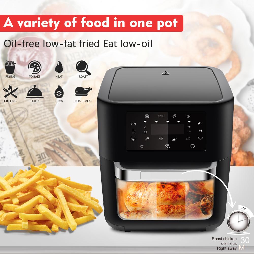 12L 1700W Touch-Screen Air Fryer without Oil Large Capacity Deep Fryer Oven Convection oven hot air Baking Cooker