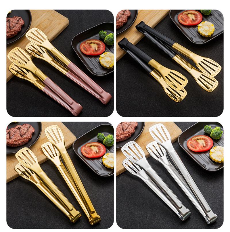 For Air Fryer 304 Stainless Steel Barbecue Clip Steak Clip Bread Clip Thick Food Clip Kitchen Accessories Tongs Baking Supplies