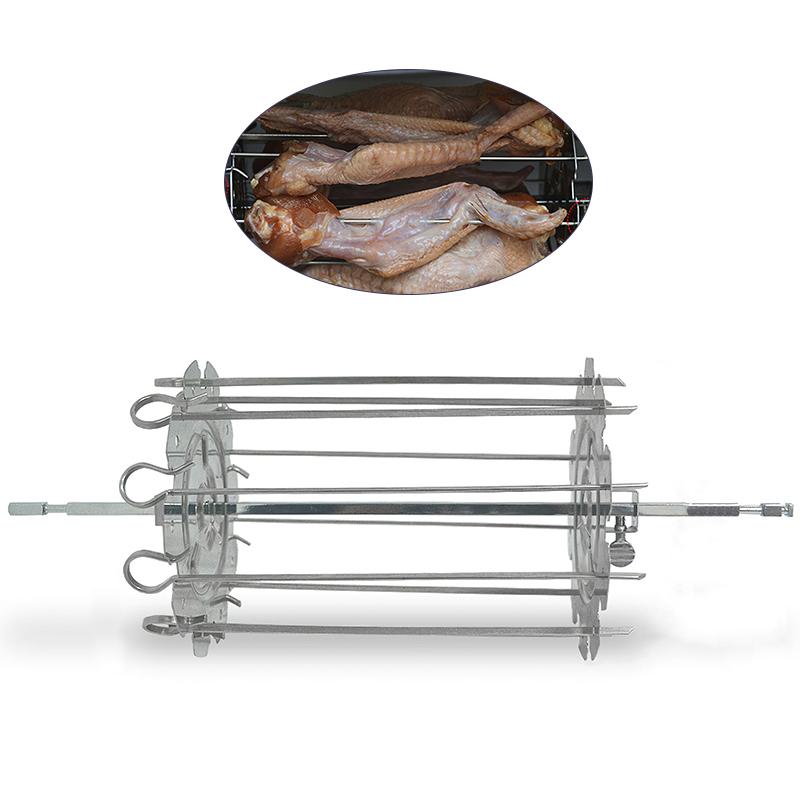 ZK30 Stainless Steel Grilled Cage BBQ Roaster Barbecue Kebab Maker Meat Skewer Machine BBQ Grill Kitchen Air Fryer Accessories