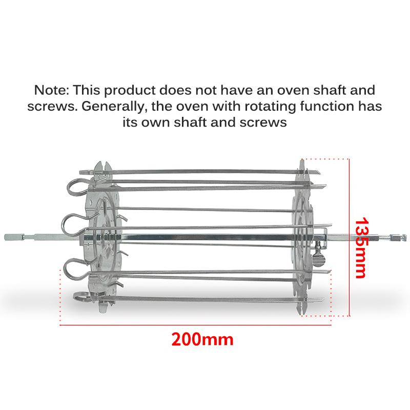 ZK30 Stainless Steel Grilled Cage BBQ Roaster Barbecue Kebab Maker Meat Skewer Machine BBQ Grill Kitchen Air Fryer Accessories