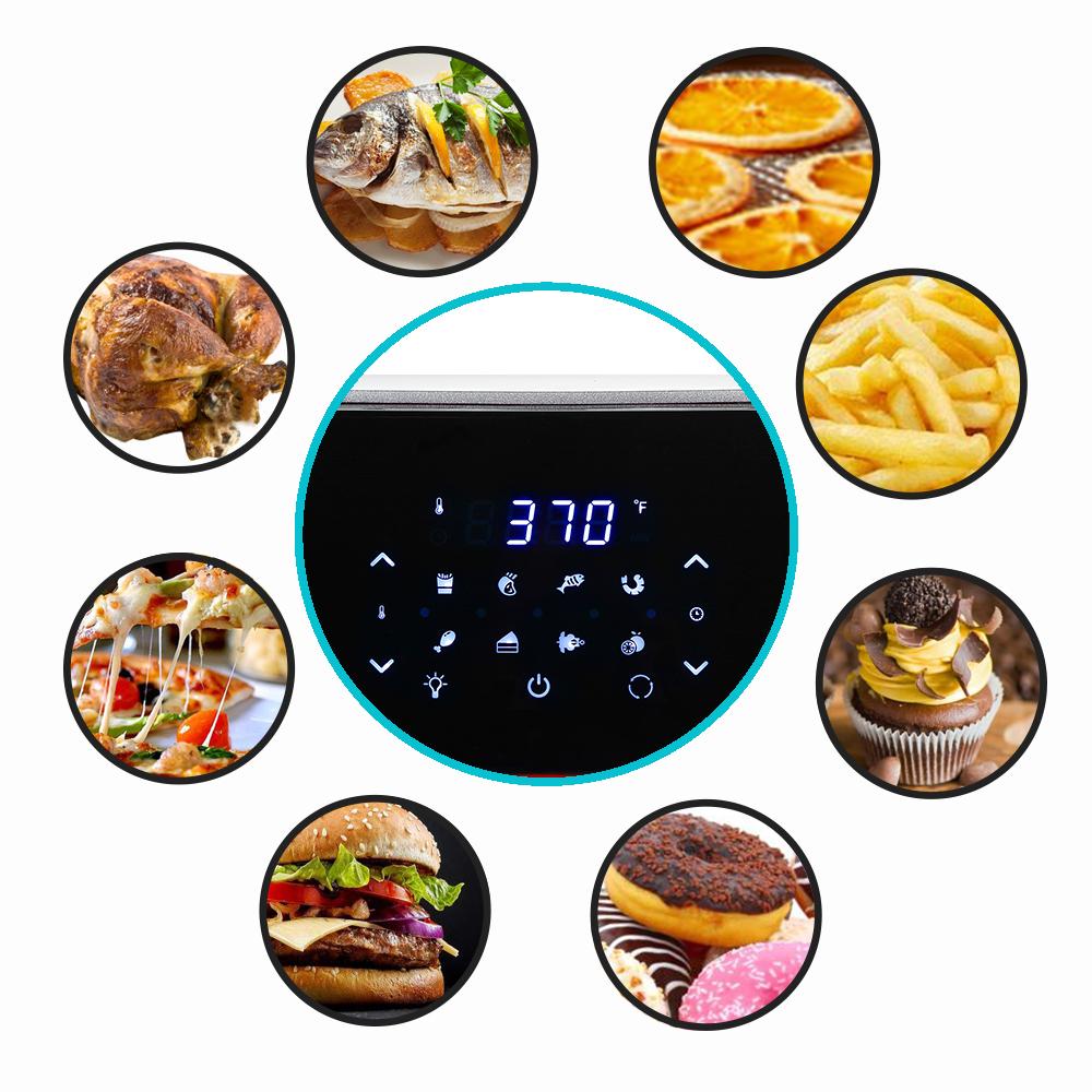 16L 1800W Smart Air Fryer Oven Toaster Rotisserie and Dehydrator with LED Digital Touch Screen Convection Air Fryer Oven Combo