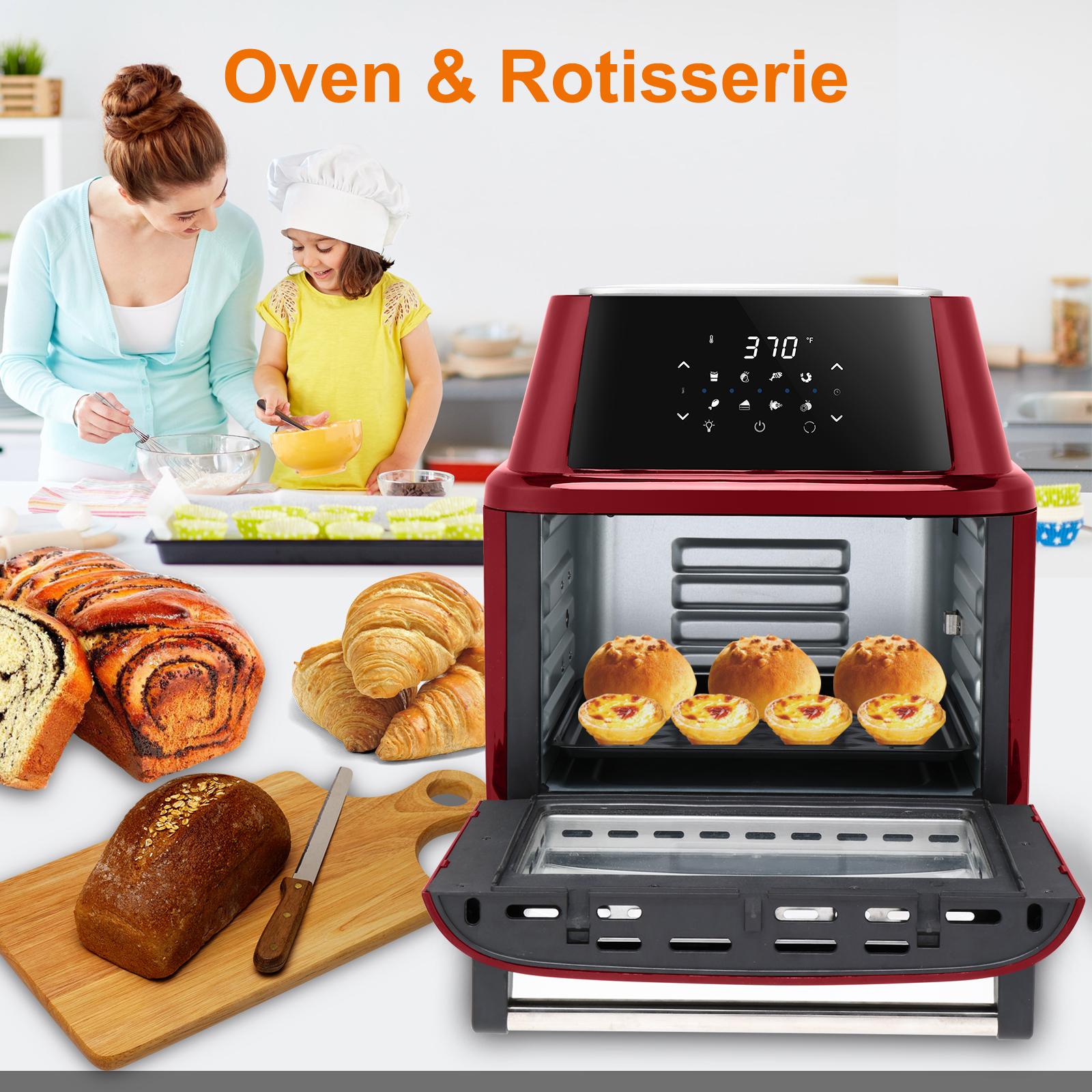 16L 1800W Smart Air Fryer Oven Toaster Rotisserie and Dehydrator with LED Digital Touch Screen Convection Air Fryer Oven Combo