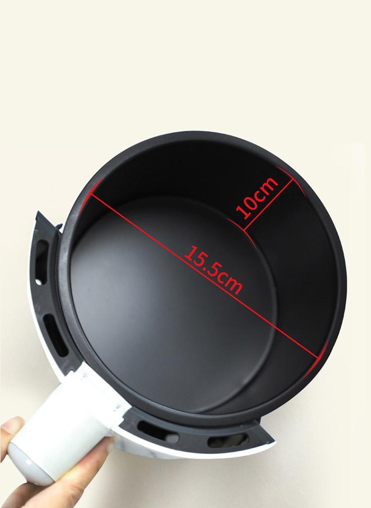 900W Deep Fryer Cycle Heating Fryers Without Oil 1.5L Non-stick Coating Airfryer Household Convection Oven Electric Frying Pan
