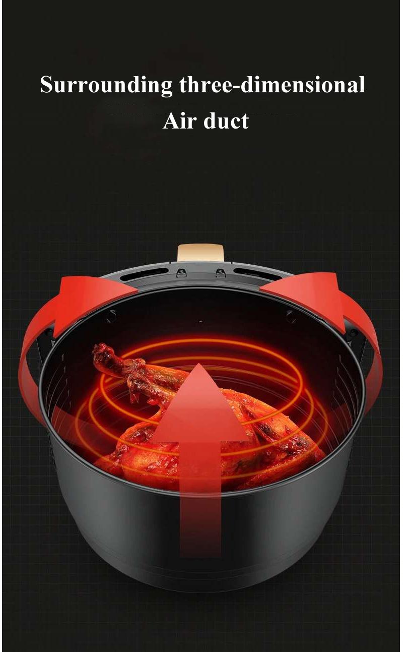 Air Fryer Toaster Oven Convection Roaster Digital LCD Touch Screen Fried Foods With Three Color Red Green Black