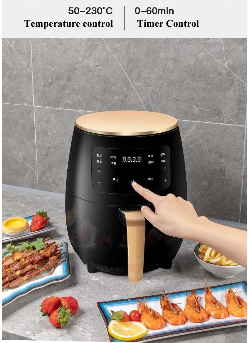 Air Fryer Toaster Oven Convection Roaster Digital LCD Touch Screen Fried Foods With Three Color Red Green Black