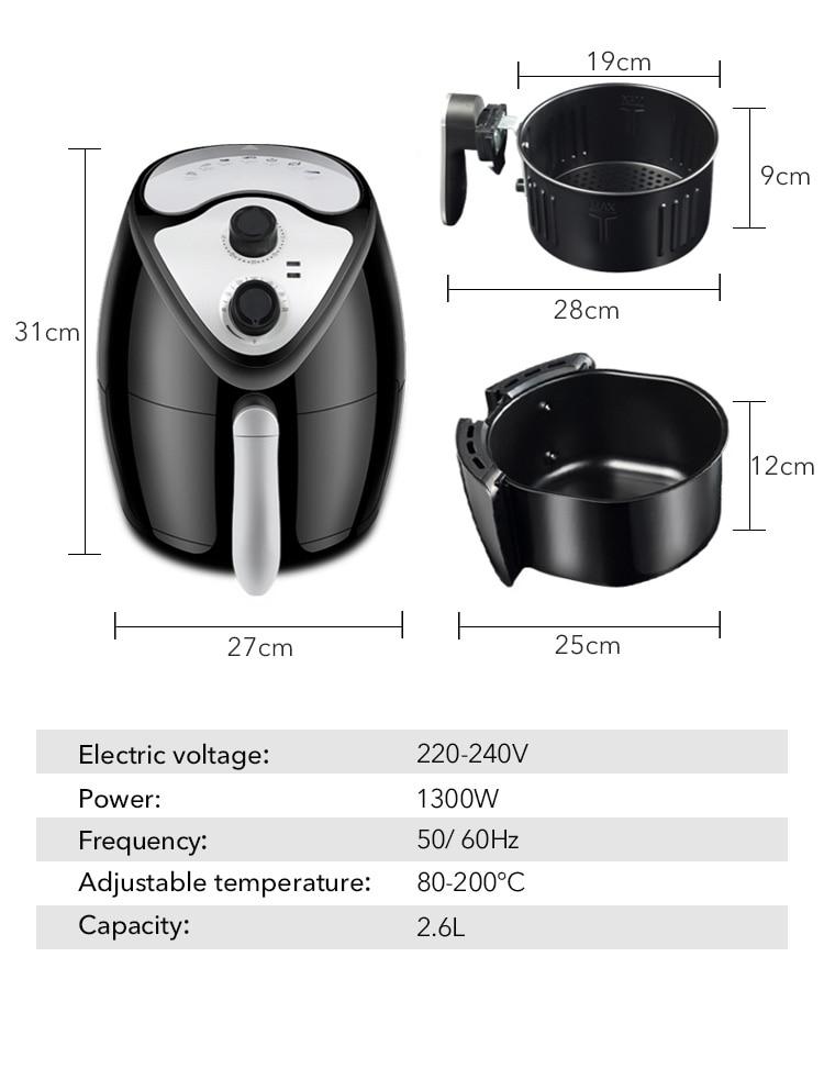 Multifunctional Healthy Air Fryer/Air Fryer/Chicken and Fish Oil-Free Air Fryer/Pizza Pan